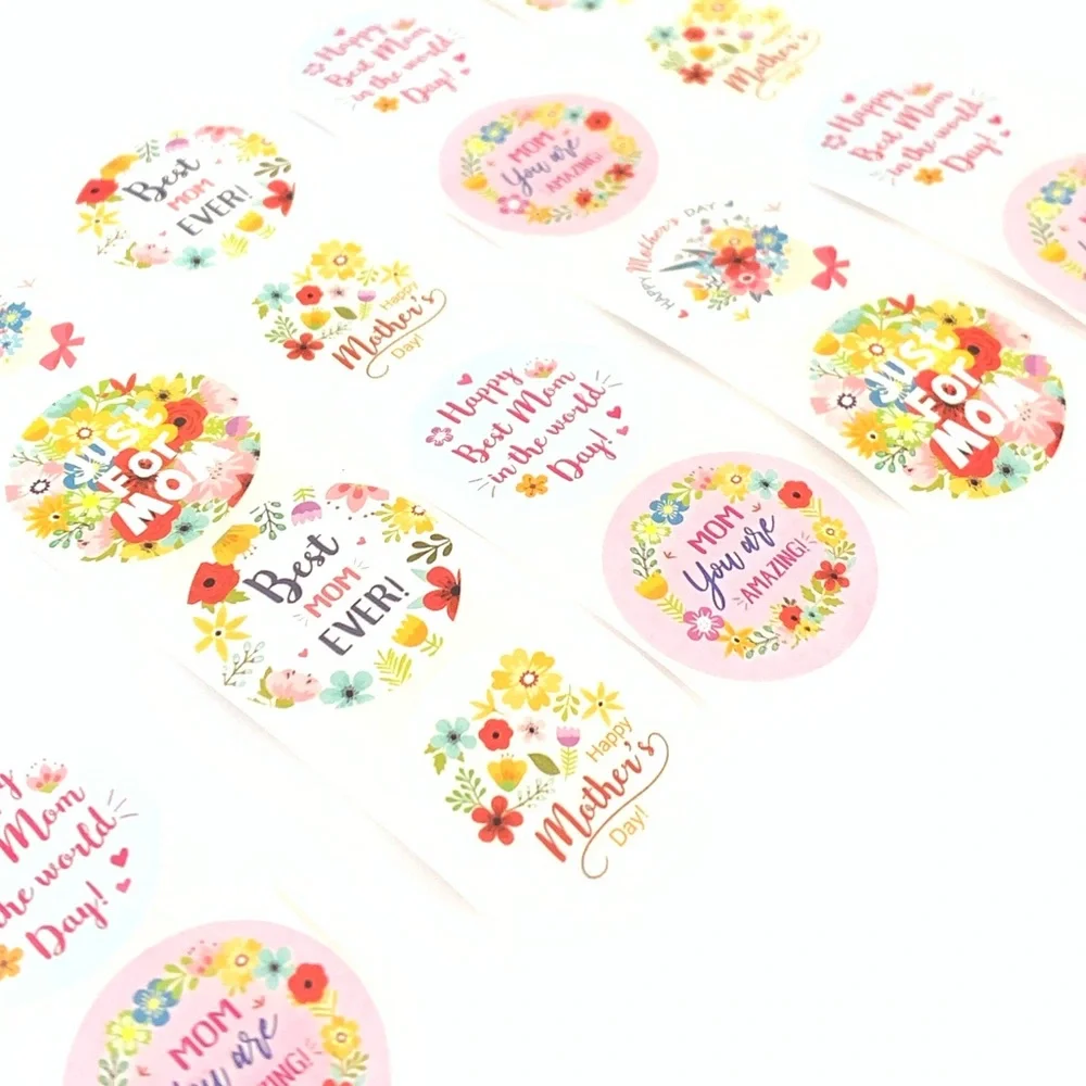 Mother's Day Sticker Set - Floral Pink and Yellow